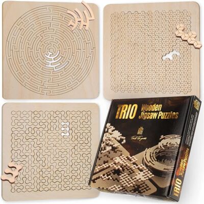 Escape Welt Trio de Puzzles en Bois - Puzzle, Bois, Ensemble - Publicité Escape Welt Trio de Puzzles en Bois - Puzzle, Bois, Ensemble - Publicité
