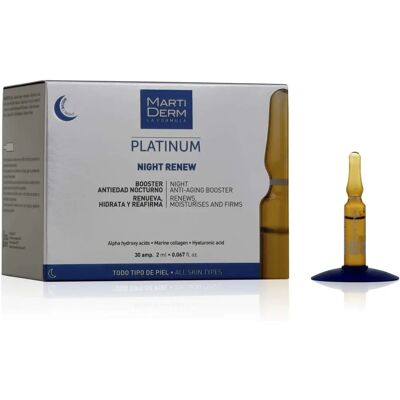 Martiderm - Platinum Night - Regeneriert die Haut - Spendet Feuchtigkeit - Langanhaltende Wirkung - Flexibles Design - Nachtserumampullen Martiderm - Platinum Night - Regeneriert die Haut - Spendet Feuchtigkeit - Langanhaltende Wirkung - Flexibles Design - Nachtserumampullen