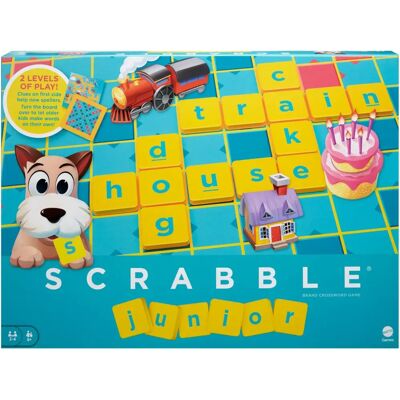 Mattel Colorful Junior Scrabble - Kids Board Game for 6+ Mattel Colorful Junior Scrabble - Kids Board Game for 6+