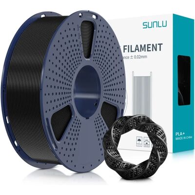Sunlu PLA Plus 1kg Filamento 3D - Alta Precisão, Preto Sunlu PLA Plus 1kg Filamento 3D - Alta Precisão, Preto