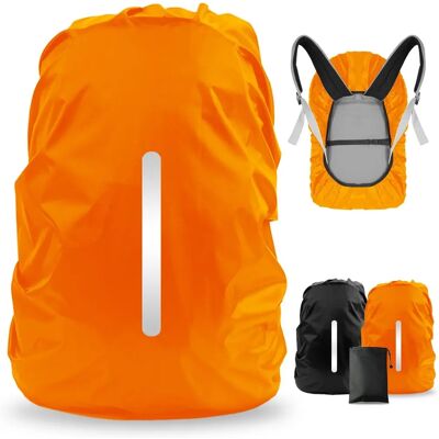 LAMA - Capa de chuva para mochila - Preto - Laranja - Rain Cover LAMA - Capa de chuva para mochila - Preto - Laranja - Rain Cover