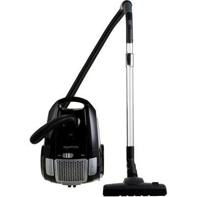 Aspirapolvere con sacco Amazon Basics - 700 W, filtro HEPA, nero Aspirapolvere con sacco Amazon Basics - 700 W, filtro HEPA, nero