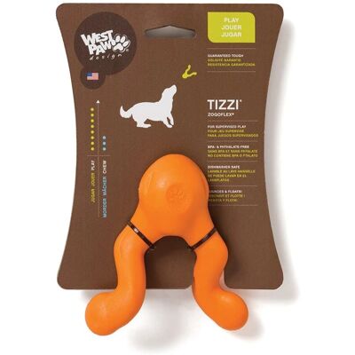 Jouet pour Chien West Paw Tizzi - Grand, Orange - Jouet pour Chien Jouet pour Chien West Paw Tizzi - Grand, Orange - Jouet pour Chien