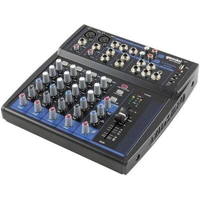 Gemini GEM-08USB 8-Channel Audio Mixer - Black Gemini GEM-08USB 8-Channel Audio Mixer - Black