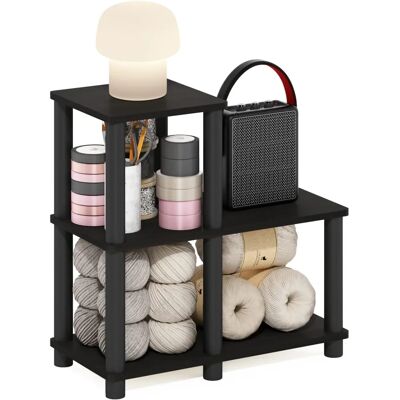Étagère de rangement Furinno Turn-N-Tube - 3 niveaux - Espresso/Noir - Étagère de rangement Étagère de rangement Furinno Turn-N-Tube - 3 niveaux - Espresso/Noir - Étagère de rangement