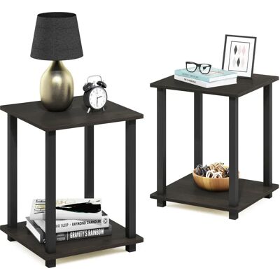 Furinno Simplistic 2-wieżowy zestaw stolików - Stolik boczny - Nocny stolik Furinno Simplistic 2-wieżowy zestaw stolików - Stolik boczny - Nocny stolik