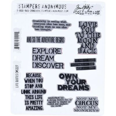 Stampers Anonymous AGW Life Quotes - Rubber Stamp Set Stampers Anonymous AGW Life Quotes - Rubber Stamp Set
