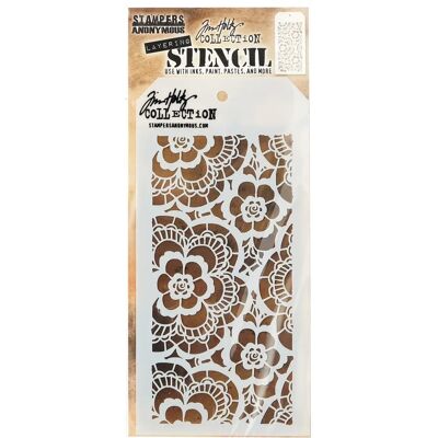 Tim Holtz Lace Stencil - Art Gone Wild - Craft Template Tim Holtz Lace Stencil - Art Gone Wild - Craft Template