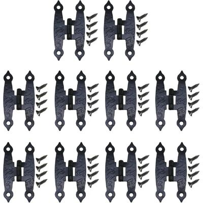 GOTRAYS - 6534 - H‑shape - Negro - Bisagras de mueble GOTRAYS - 6534 - H‑shape - Negro - Bisagras de mueble