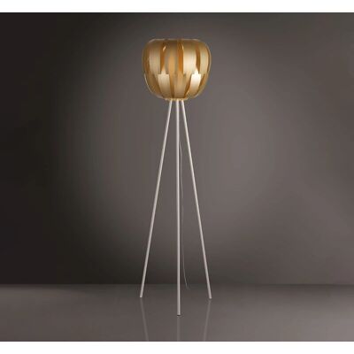 Lámpara de pie de trípode dorada LINEA ZERO - Iluminación moderna y elegante Lámpara de pie de trípode dorada LINEA ZERO - Iluminación moderna y elegante