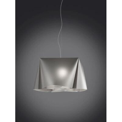 LINEA ZERO - Lámpara Colgante Moderna 1 Luz Wanda Polilux Plata D45 - Lámpara Suspendida LINEA ZERO - Lámpara Colgante Moderna 1 Luz Wanda Polilux Plata D45 - Lámpara Suspendida
