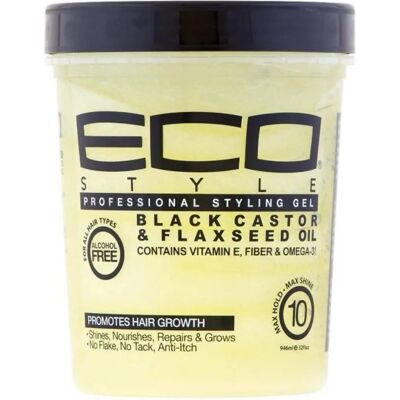 Eco Styler Black Castor & Flaxseed Gel - Hair Styling Gel Eco Styler Black Castor & Flaxseed Gel - Hair Styling Gel