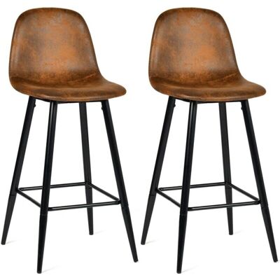 Conjunto de 2 taburetes de bar vintage industrial - Meubles Cosy Conjunto de 2 taburetes de bar vintage industrial - Meubles Cosy