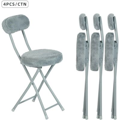 Set de Sillas Plegables MEUBLES COSY - Gris - Ahorro de espacio, Cómodas, Duraderas Set de Sillas Plegables MEUBLES COSY - Gris - Ahorro de espacio, Cómodas, Duraderas