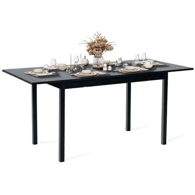 Meubles Cosy Schwarzer Ausziehbarer MDF Esstisch - Esstisch Meubles Cosy Schwarzer Ausziehbarer MDF Esstisch - Esstisch