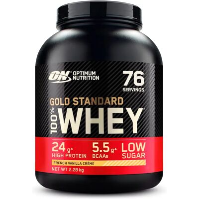 Optimum Nutrition 100% Whey Gold Standard 2273g - French Vanilla Cream Optimum Nutrition 100% Whey Gold Standard 2273g - French Vanilla Cream