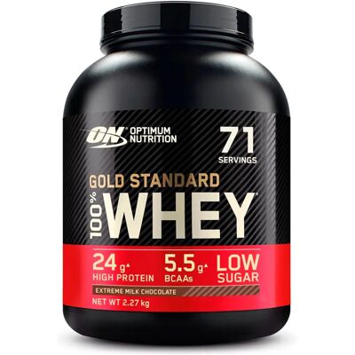 Optimum Nutrition 100% Whey Gold Standard 2273g - Extreme Milk Chocolate Optimum Nutrition 100% Whey Gold Standard 2273g - Extreme Milk Chocolate
