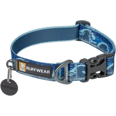 Ruffwear Crag Reflective Midnight Wave Dog Collar - All-purpose durability Ruffwear Crag Reflective Midnight Wave Dog Collar - All-purpose durability
