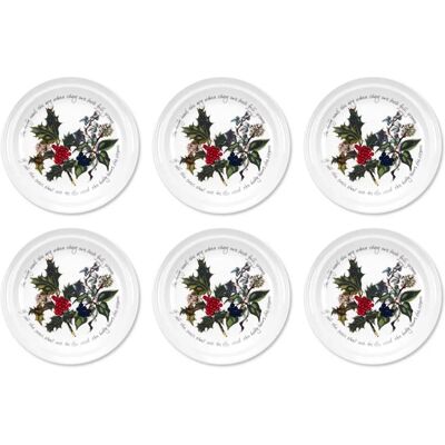 Portmeirion The Holly & The Ivy Set of 6 20cm Plates Portmeirion The Holly & The Ivy Set of 6 20cm Plates