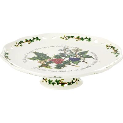 Portmeirion Holly Ivy Christmas Footed Cake Plate - 26cm Portmeirion Holly Ivy Christmas Footed Cake Plate - 26cm