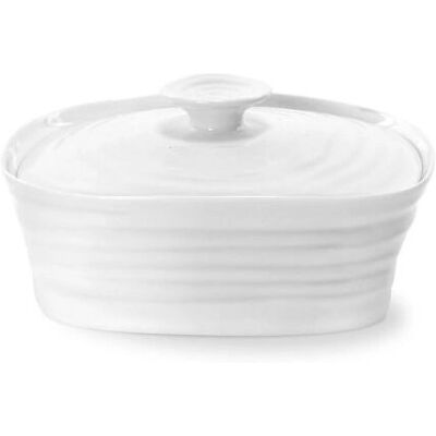 Sophie Conran White Butter Dish - Elegant porcelain butter dish with ripple design Sophie Conran White Butter Dish - Elegant porcelain butter dish with ripple design