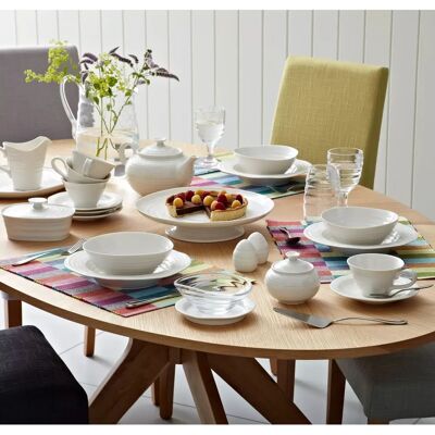 Sophie Conran for Portmeirion Cream Rippled Dinner Plate - Dinner Plate Sophie Conran for Portmeirion Cream Rippled Dinner Plate - Dinner Plate