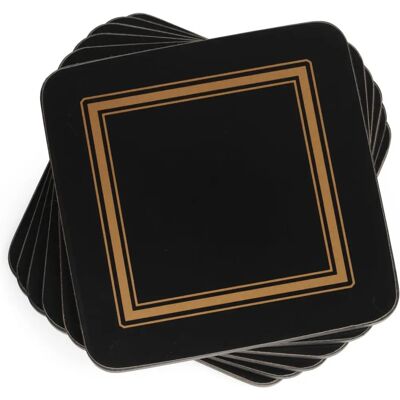 Sous-verres noirs Pimpernel - 6 pièces - Publicité Sous-verres noirs Pimpernel - 6 pièces - Publicité