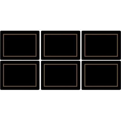 Set de 6 sets de table MDF et liège noir Pimpernel - Publicité Set de 6 sets de table MDF et liège noir Pimpernel - Publicité