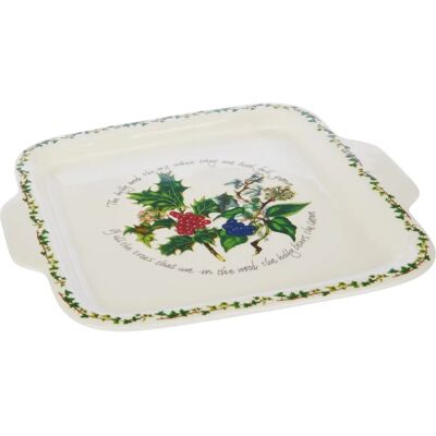 Portmeirion The Holly & The Ivy Square Handled Cake Plate - Cake Plate Portmeirion The Holly & The Ivy Square Handled Cake Plate - Cake Plate