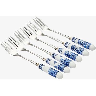Spode Blue Italian Sæt med 6 dessertgafler - Dessertgaffel Spode Blue Italian Sæt med 6 dessertgafler - Dessertgaffel