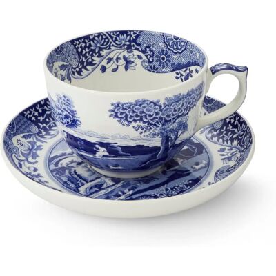 Spode Blue Italian Jumbo Becher - 600ml - Mit Unterteller Spode Blue Italian Jumbo Becher - 600ml - Mit Unterteller