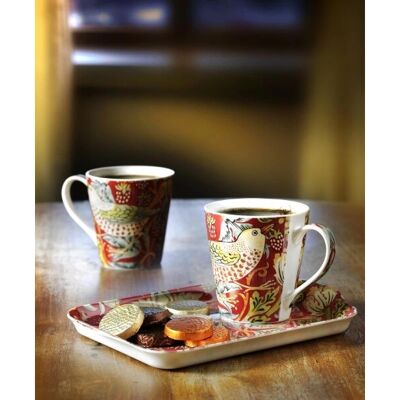 Morris & Co Strawberry Thief Mugg og Bricka - 18cl Morris & Co Strawberry Thief Mugg og Bricka - 18cl