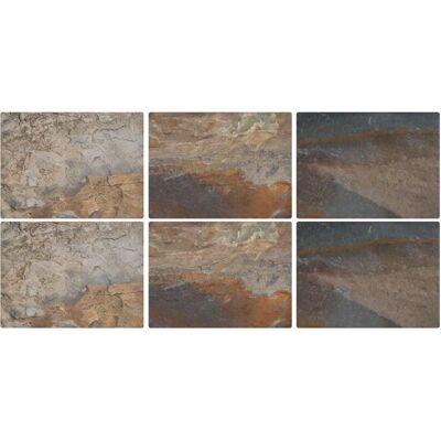 Set de 6 sets de table design effet ardoise Pimpernel - Sets de table Set de 6 sets de table design effet ardoise Pimpernel - Sets de table