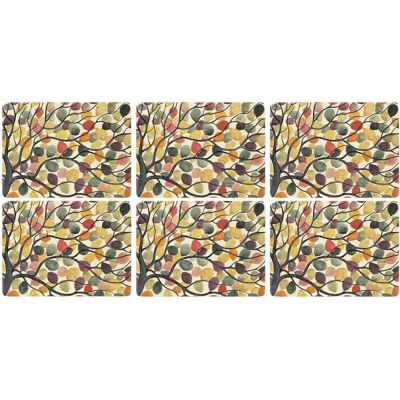 Sets de 6 Dessous de Table Dancing Branches - Nappes - Publicité Sets de 6 Dessous de Table Dancing Branches - Nappes - Publicité