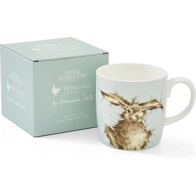 Wrendale Designs Hare Brained Bone China Mug - Large 400ml, Pastel Green Wrendale Designs Hare Brained Bone China Mug - Large 400ml, Pastel Green