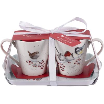 Wrendale Snowy Day Mug and Tray Set - Christmas Gift Wrendale Snowy Day Mug and Tray Set - Christmas Gift
