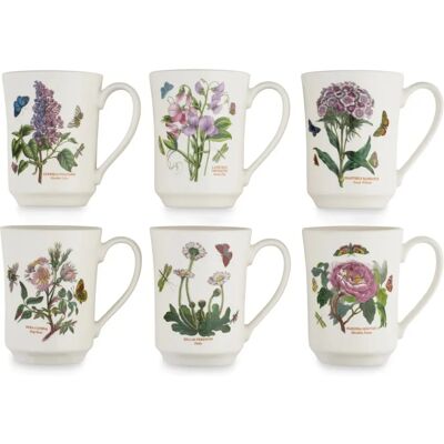Portmeirion Botanic Garden Flared Tankard Set of 6 - Mugs Portmeirion Botanic Garden Flared Tankard Set of 6 - Mugs