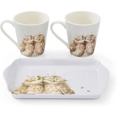 Wrendale Designs Owl Mug & Tray Set - Unisex Wrendale Designs Owl Mug & Tray Set - Unisex