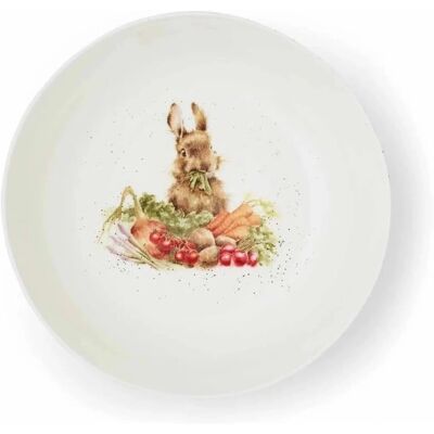 Ensaladera de Conejo de Wrendale Designs - 10"/24cm, Blanco/Multicolor Ensaladera de Conejo de Wrendale Designs - 10"/24cm, Blanco/Multicolor