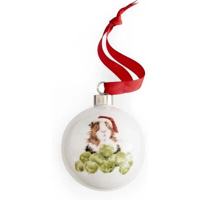 Hannah Dale Guinea Pig Sprouts Christmas Bauble - Christmas Bauble Hannah Dale Guinea Pig Sprouts Christmas Bauble - Christmas Bauble