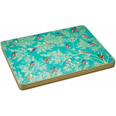Sara Miller Chelsea Collection Cork-Backed Birds Placemats - Set of 4 Sara Miller Chelsea Collection Cork-Backed Birds Placemats - Set of 4