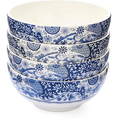 Spode Brocato 4 stk. skåler - 14 cm - Inspirert av Blue Italian Spode Brocato 4 stk. skåler - 14 cm - Inspirert av Blue Italian