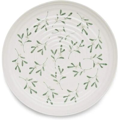 Sophie Conran Mistletoe Porcelain Platter - Festive White/Green Sophie Conran Mistletoe Porcelain Platter - Festive White/Green