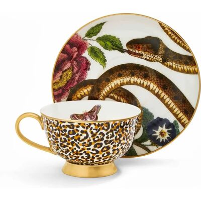 Spode Leopard & Snake Tekopp og underfat - Creatures of Curiosity Spode Leopard & Snake Tekopp og underfat - Creatures of Curiosity