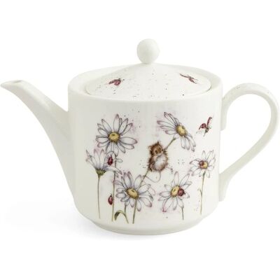 Wrendale Designs Mus 2 Pint Benporselen Teapot - Oops A Daisy Wrendale Designs Mus 2 Pint Benporselen Teapot - Oops A Daisy