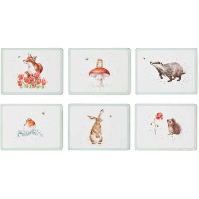 Wrendale Designs - Bee Woodland Animal Placemats Set of 6 Wrendale Designs - Bee Woodland Animal Placemats Set of 6