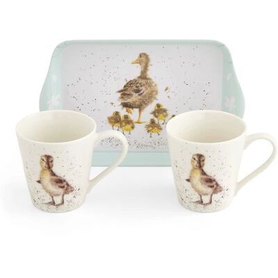 Wrendale Designs Ensemble Mug et Plateau Maman Canard - Publicité Wrendale Designs Ensemble Mug et Plateau Maman Canard - Publicité