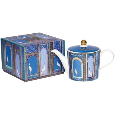 Sara Miller London India Lattice Window Teapot - 4 Cup - Indigo Sara Miller London India Lattice Window Teapot - 4 Cup - Indigo
