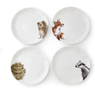 Hannah Dale Woodland Animals 4-Piece Dinner Plate Set Hannah Dale Woodland Animals 4-Piece Dinner Plate Set