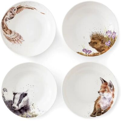 Conjunto de 4 platos de pasta de Wrendale Designs - Animales del Bosque Conjunto de 4 platos de pasta de Wrendale Designs - Animales del Bosque